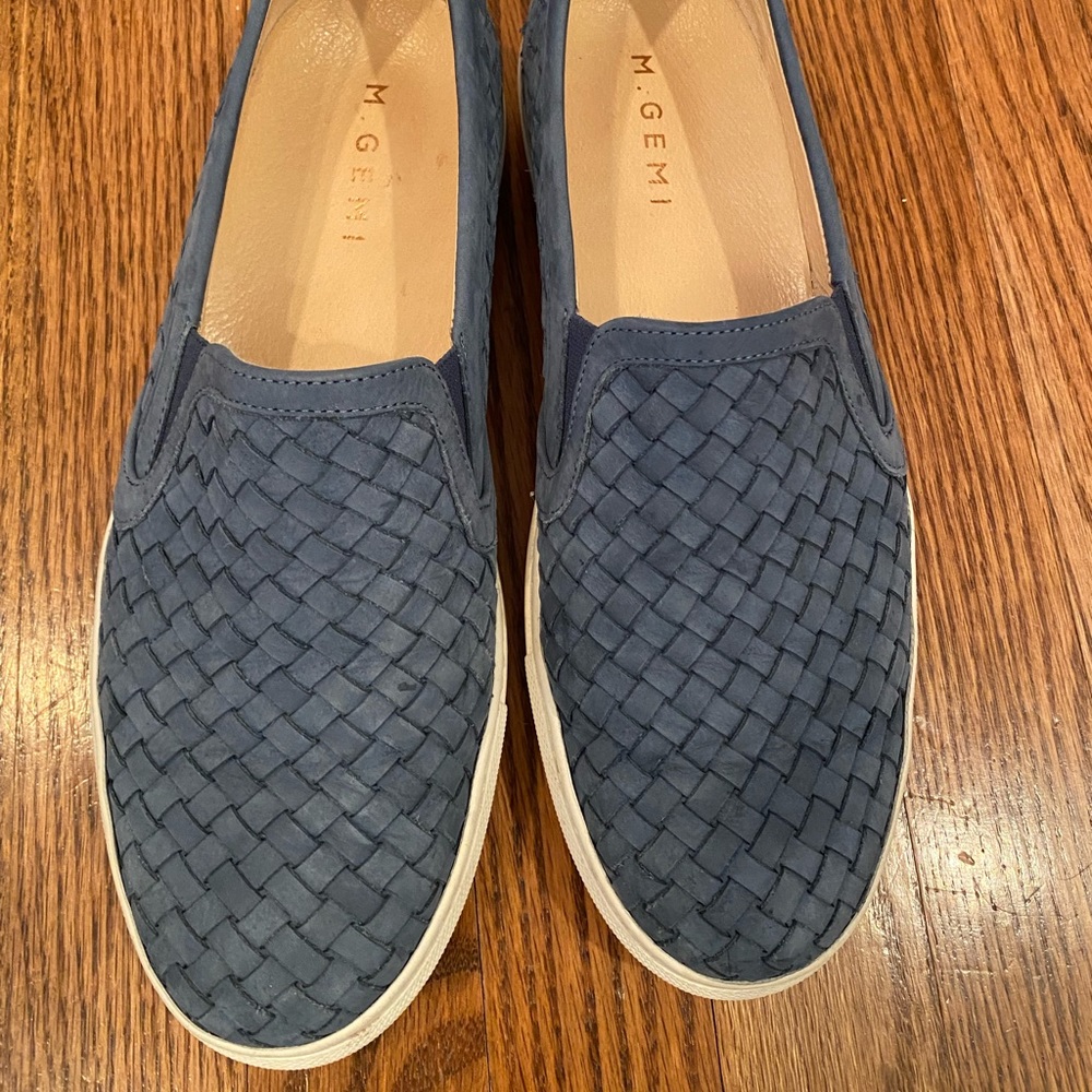 M. Gemi Cerchio Leather Sneakers - Size 41 (10) Blue